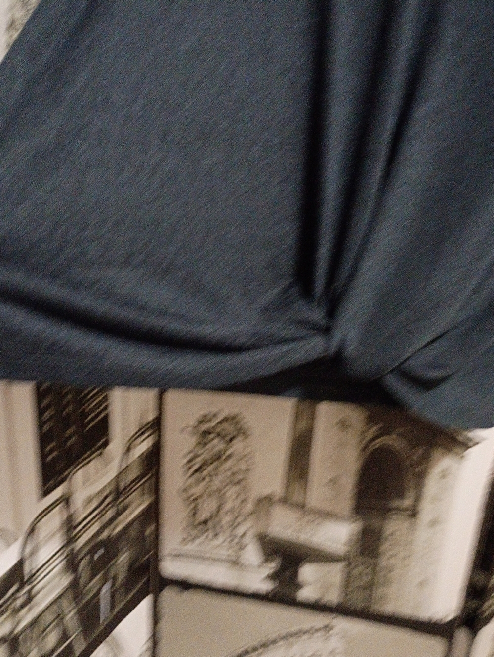 NWT caslon V-Neck Ladies Twist Front Top - Charcoal Size XL - Picture 8 of 9